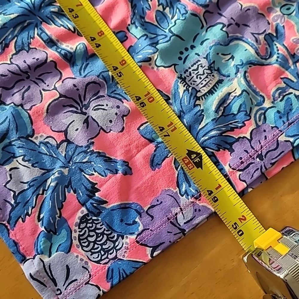 Lilly Pulitzer Bingham Midi Dress Soleil Pink Palm Parade Engineered - Picture 11 of 13